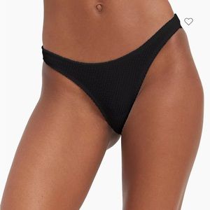 Good American Better Cheeky Bottom in Ribbed Chocolate